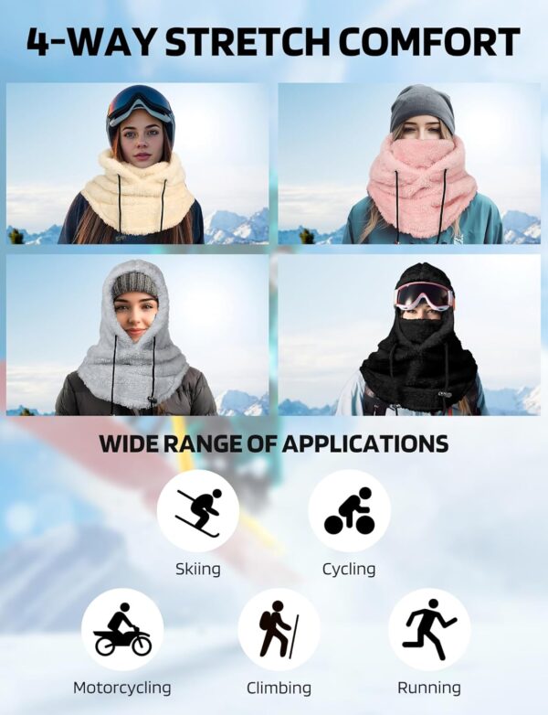 Balaclava Winter Ski Mask for Men Women, Fleece Face Mask Wo...