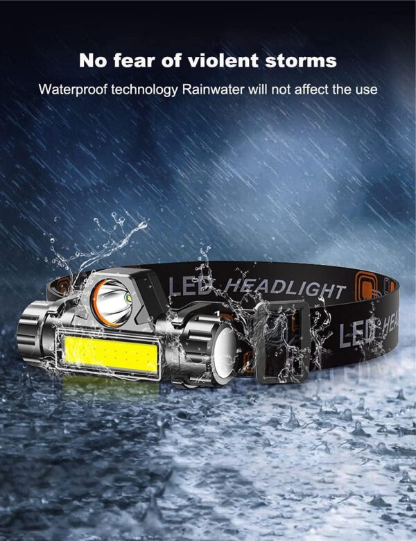 LED headlamp Flashlight 4-Pack LED Rechargeable Headlamp Hea...