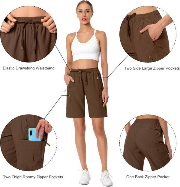 Women's Lightweight Hiking Cargo Shorts Quick Dry Athletic S...