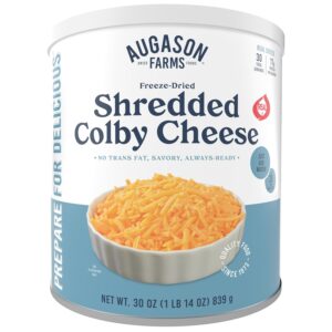 Augason Farms Freeze Dried Shredded Colby Cheese Can, Emerge...