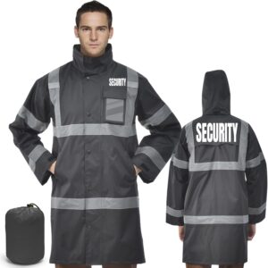 AYKRM HIGH VIS Reflective Rain Jacket security Hi Vis Rain S...