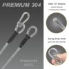 1/8" Safety Cables 2ft Security Cable 304 Stainless Steel Wi...