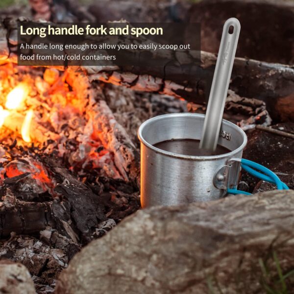 TiTo Titanium Long Handle Spork and Spoon Eco-Friendly Ultra...