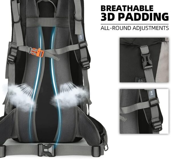 70L Camping Hiking Backpack with Rain Cover Waterproof Backp...