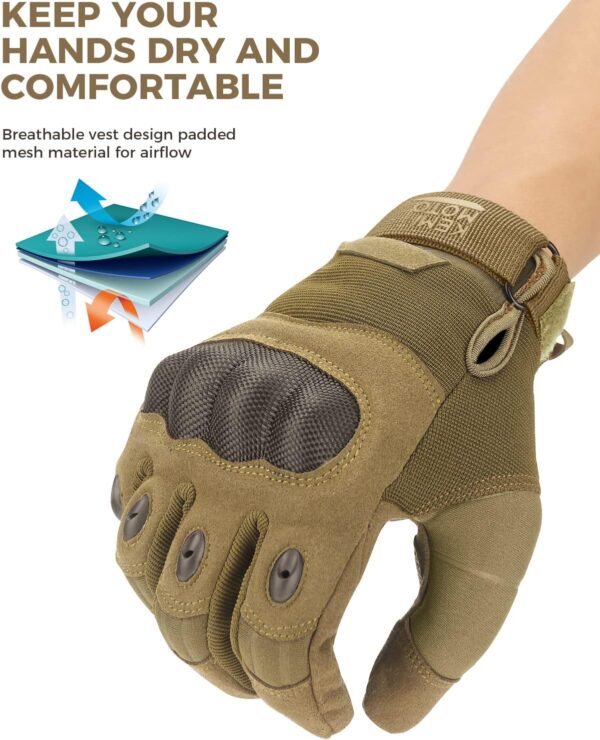 KEMIMOTO Tactical Gloves for Men, Touchscreen Motorcycle Glo...