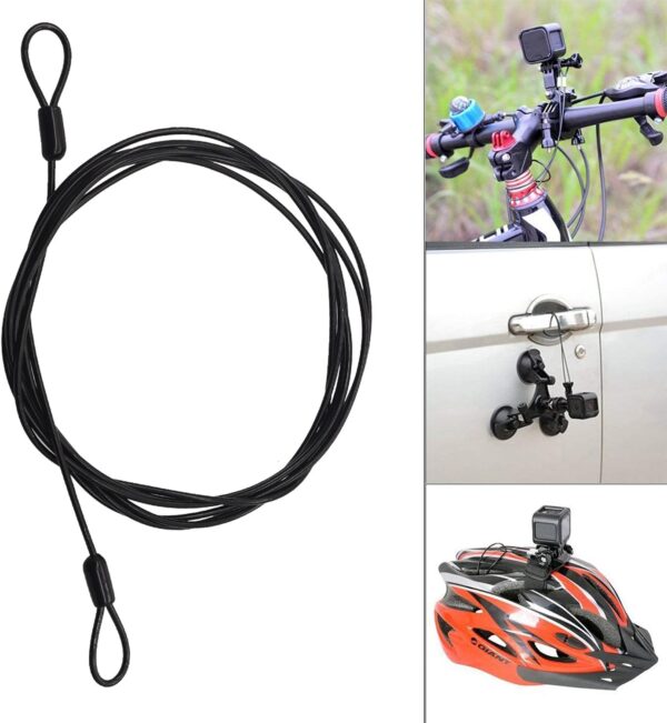 100CM/3.3ft 3mm Outdoor Travel Security Cable Lock,Braided S...