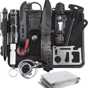 Gearedt Survival Kit, 16 in 1 Professional Survival Gear Too...