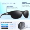 suoso Polarized Sports Sunglasses for Men: UV400 Protection ...