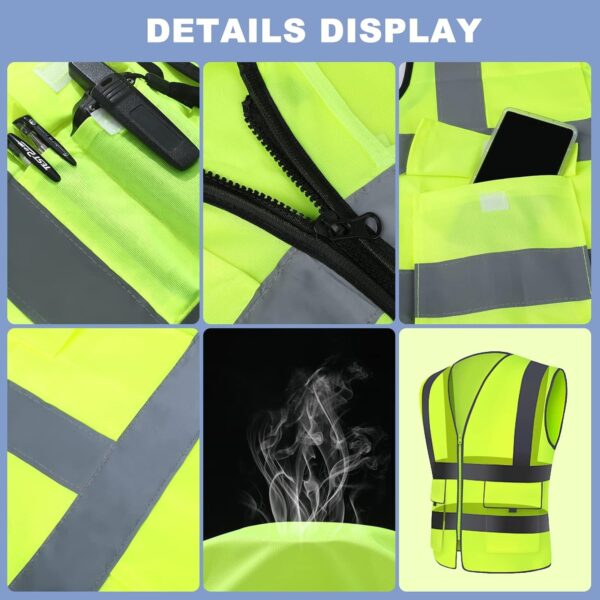 XPCARE 2-Pack Reflective Safety Vest For Women Men, Green Hi...