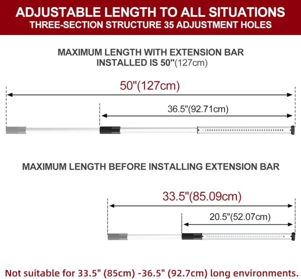 AceMining Sliding Door Security Bar,Heavy Duty Sliding Patio...