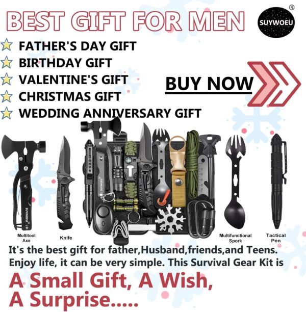 Gifts for Men Dad Husband Fathers Day, Survival Gear and Equ...