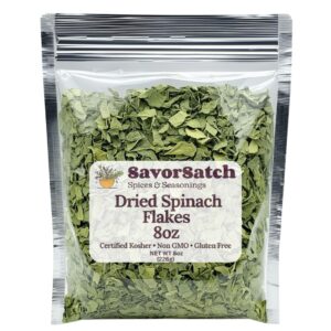 SavorSatch Dried Spinach Flakes – Dehydrated Spinach Leaves,...