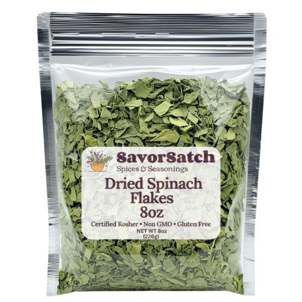 SavorSatch Dried Spinach Flakes – Dehydrated Spinach Leaves,...
