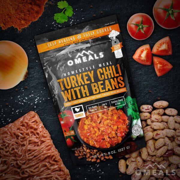 OMEALS Turkey Chili w/Beans Good to Go Meals - Self Heating ...