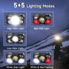 3 Pack Rechargeable Headlamp,Ultra Bright Waterproof LED Hea...