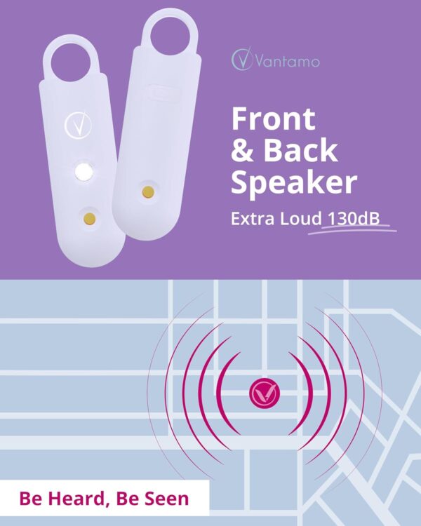 Vantamo Personal Alarm for Women - Extra Loud Double Speaker...