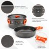 17pcs Camping Cookware Kit, 0.45Gal Pot, 7inches Pan,0.30Gal...