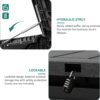 YITAHOME 80-Gallon Waterproof Resin Outdoor Storage Box, Loc...