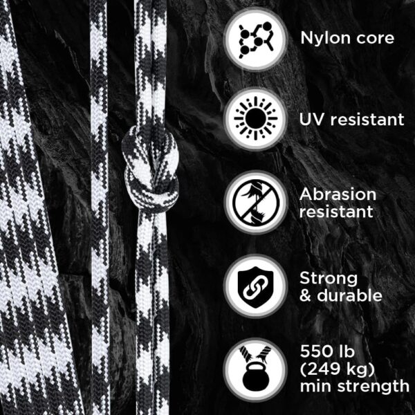 TECEUM Paracord Type III 550 Urban Camo – 100 ft – 4mm – Tac...