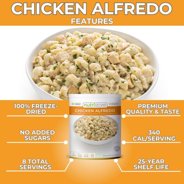 Nutristore Chicken Alfredo | Freeze Dried Emergency Survival...