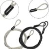 100CM/3.3ft 3mm Outdoor Travel Security Cable Lock,Braided S...