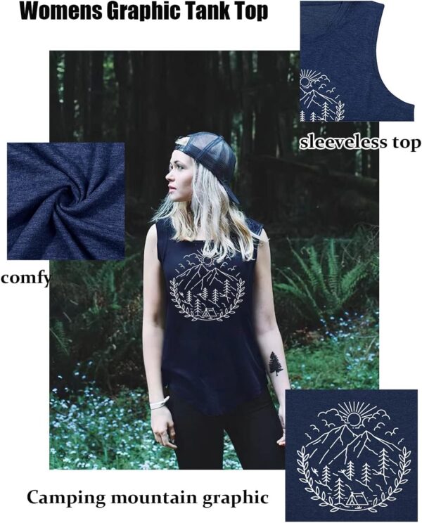 Women Hiking Camping Outdoor Tank Top Summer Mountain Nature...