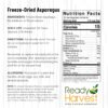 Ready Harvest Freeze-Dried Asparagus Fresh Alternative Canne...