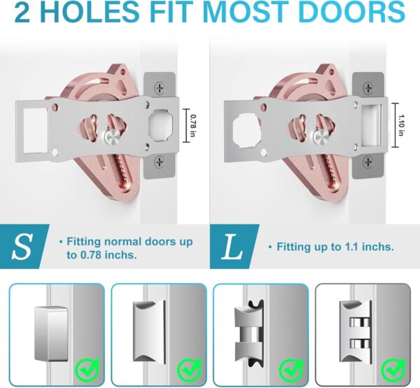 Metal Portable Door Lock for Travel Hotel Room Safety - Hote...