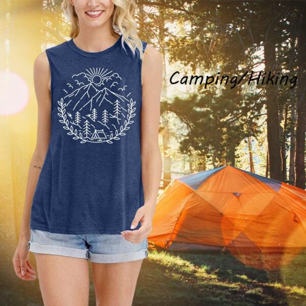 Women Hiking Camping Outdoor Tank Top Summer Mountain Nature...