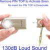 130dB Personal Safety Alarm Strobe Light. Loud Sound Keychai...