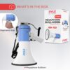 PYLE Portable Megaphone Speaker PA Bullhorn - Built-in Siren...