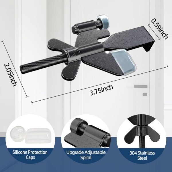 2 Pack Adjustable Portable Door Lock, Hotel Door Locks for T...