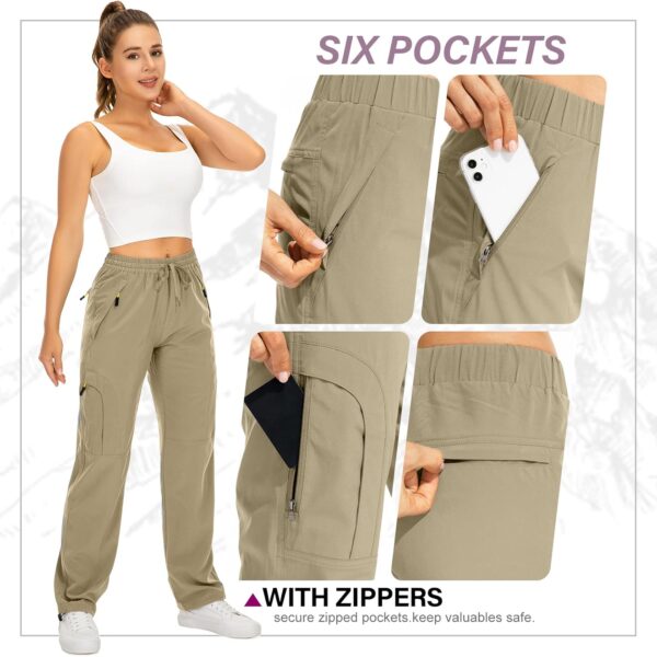 Womens Hiking Pants Quick Dry UPF 50 Lightweight Travel Golf...
