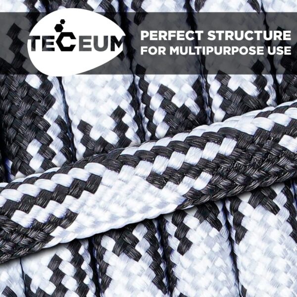 TECEUM Paracord Type III 550 Urban Camo – 100 ft – 4mm – Tac...