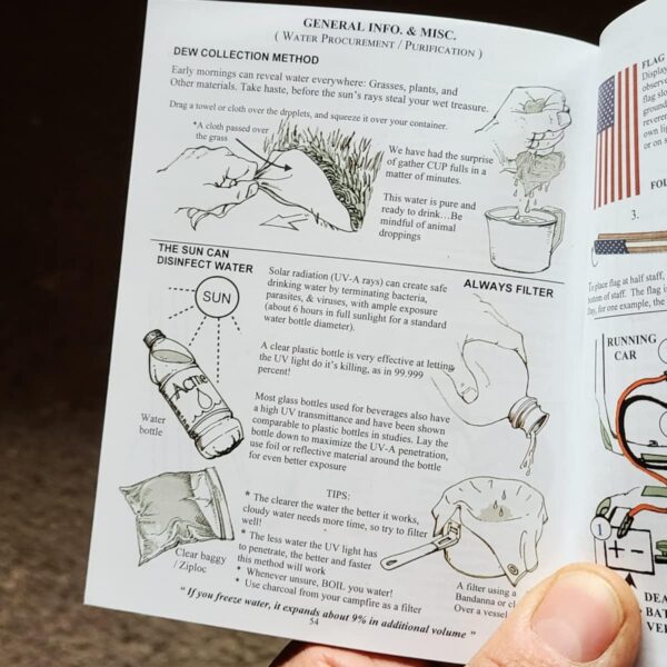 Tiny Pocket Survival Guide EDC Reference Skills Field Emerge...