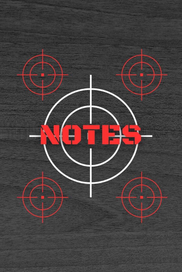 Lined Notebook Journal with Target Crosshairs Tactical Cover...