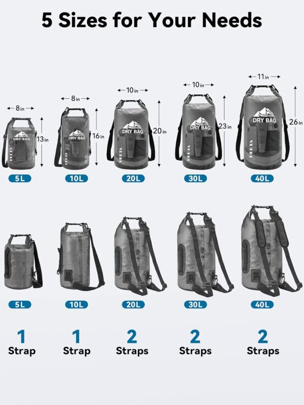 HEETA Dry Bag Waterproof for Women Men, 5L/10L/20L/30L/40L R...