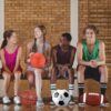 Lenwen 4 Pcs Sports Balls Set, Include Official Size Basketb...