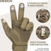 KEMIMOTO Tactical Gloves for Men, Touchscreen Motorcycle Glo...