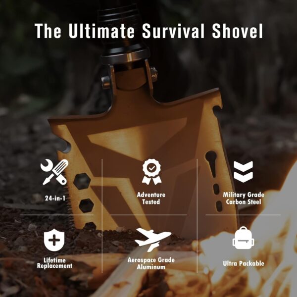 Sahara Sailor Survival Axe, Camping Folding Shovel with Hatc...