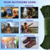 TECEUM Paracord Type III 550 Red – 200 ft – 4mm – Tactical R...