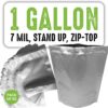 50 Mylar Bags for Food Storage, Airtight 7-Mil Thick Gussete...