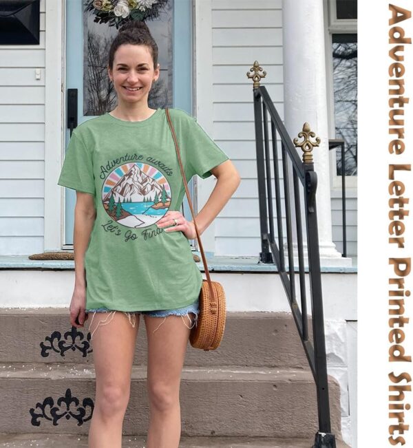 Women Mountain Shirts and So The Adventure Begins Tshirt Sun...