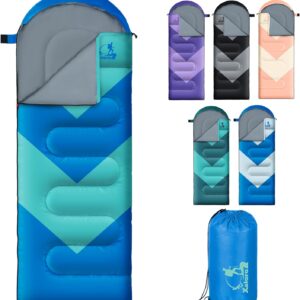 Sleeping Bag for Adults, Girls, Boys - 3 Season Warm & Cool ...