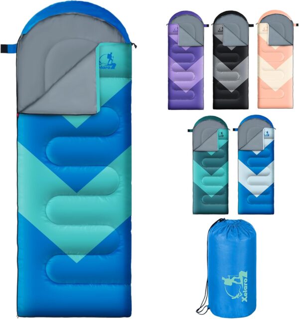 Sleeping Bag for Adults, Girls, Boys - 3 Season Warm & Cool ...