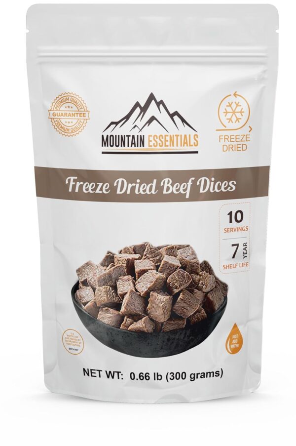Mountain Essentials Freeze Dried Fully Cooked Beef Dices | 2...
