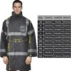 AYKRM HIGH VIS Reflective Rain Jacket security Hi Vis Rain S...