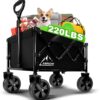 Collapsible Wagon Cart with Wheels Foldable, Folding Wagons ...