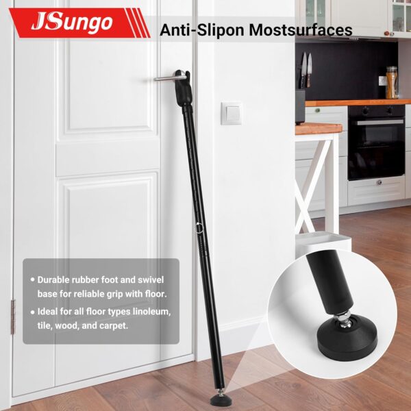 JSungo 2-in-1 Sliding Door Security Bar, Upgrade Doors Stopp...