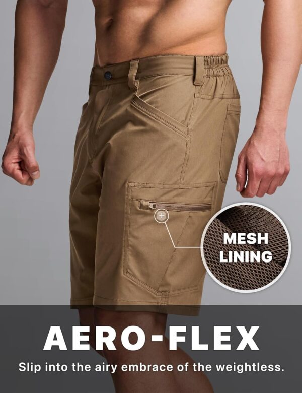 CQR Men's Hiking Cargo Shorts, Quick Dry Stretch Tactical Ou...